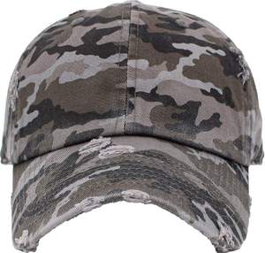 Casquette personnalisée avec logo pour homme, casquette en maille non structurée vintage camouflage délavé, casquette de papa - Product Image 2