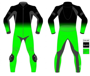 Custom Moto Racing Jumpsuit/Traje Premium Cowhide/Kangaroo Leather | Track Ready | <b>Level</b> 2 Protection - Product Image 1