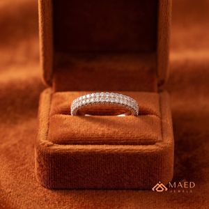 Anillo de Compromiso de Moissanita Chapado en Oro Rosa, Anillo de Eternidad, Anillo de Boda de Diamantes, Joyería de Lujo para Mujer de Gujarat - Product Image 4