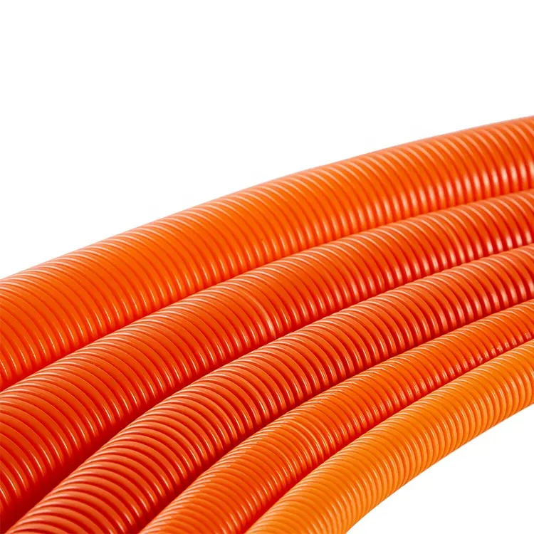 Ledes Australia Estándar 25mm Conducto corrugado de PVC Tubo de plástico naranja Tubo eléctrico Flexible