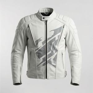 Veste de moto en cuir véritable pour homme de qualité supérieure, nouvelle arrivée, vestes de moto d'hiver, protections amovibles, personnalisables - Product Image 1