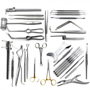 Ensemble d'instruments ORL Farhan Co, 10 pièces, en acier inoxydable, réutilisables, stérilisables, certifiés CE ISO, capacité de 250 ml, durée de conservation de 3 ans - Product Image 1
