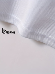 Relevo Industries Men's Long Sleeve <b>White</b> <b>Polo</b> Shirt With Zip Neck And Chest Pocket Knitted Quick Dry Wear - Product Image 4