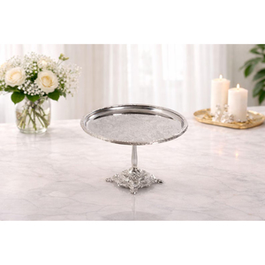 Vintage Stainless Steel <b>Cake</b> Stand Metal Dessert Pedestal Round Irregular Serving Holder for Cafe Wedding Table <b>Decor</b> <b>Supplies</b> - Product Image 4