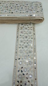 En gros, dentelles brodées miroir de créateur et garnitures dorées pour vêtements ethniques, tenues de mariée, embellissements artisanaux et fournitures de couture DIY - Product Image 2