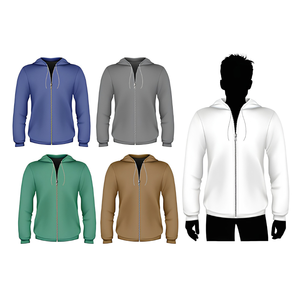 Sweat à capuche streetwear coupe classique, style urbain vintage, épais, zippé, avec motif personnalisé, 100% coton, unisexe, vente en gros, marque privée - Product Image 1