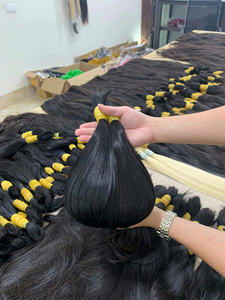 Extensions de cheveux humains Double brut vietnamien 100g vague naturelle 28-30 pouces longueur étirée toutes les couleurs 70 cm de Long - Product Image 6