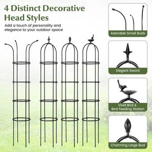 Set di 2 Obelischi da Giardino con Traliccio per Piante Rampicanti, Recinzioni e Cancelli per il Tuo Spazio Esterno - Product Image 6