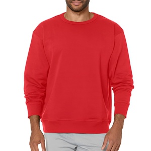 Sweat-shirt à col rond uni surdimensionné pour homme de haute qualité, en coton molletonné, streetwear, sweat-shirt d'hiver, vente en gros, OEM - Product Image 1