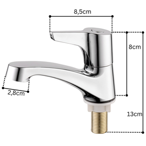 Robinet de lavabo en gros ABS chromé, eau froide uniquement, filetage en laiton, pour salle de bain, montage sur comptoir, KSLA-10Xi KSN Vietnam - Product Image 2