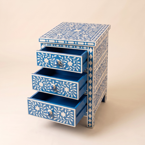 Modern Traditional Wooden Bone Inlay Nightstand for Home Living Room Furniture <b>Storage</b> <b>Side</b> <b>Table</b> Bedside - Product Image 5