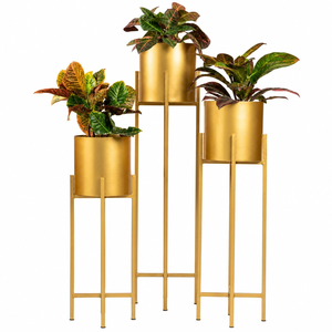 New Crafts Gold Brass Planter Pot <b>for</b> Home and Office Indoor Decoration Pieces <b>Mirror</b> Gold Smooth Brass Planter Pot - Product Image 4