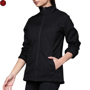 Veste softshell pour femme, zippée, coupe-vent, doublée polaire, entièrement zippée, pour la course à pied, l'entraînement et les activités de plein air. - Product Image 1