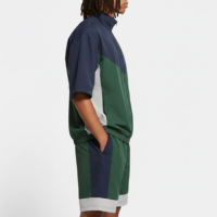 Conjunto Corto para Hombre OEM Personalizado de Alta Calidad, Sudadera con Cremallera y Pantalones Cortos, Nuevo Conjunto Corto Cortavientos de Algodón Transpirable