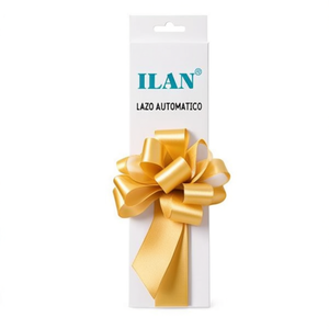 Fiocco Automatico Dorato ILAN 4,5x68 cm, 4 Pezzi per Confezioni Regalo - Product Image 1