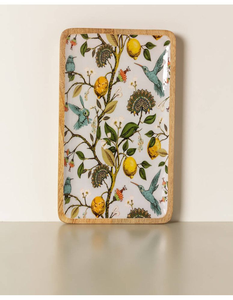 Plateau de service carré en MDF fait main avec finition émaillée imperméable, idéal pour servir du café, du thé ou de petits repas, provenant d'Inde - Product Image 1