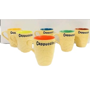 Ensemble de tasses à lait en céramique classiques à motif de pois indiens, fabriquées en Inde - Product Image 1