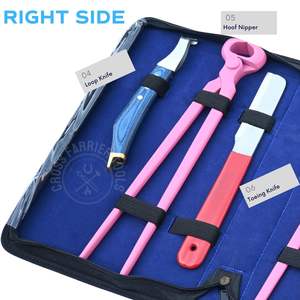 Kit Profesional de Herramientas para Herrador con Cortaúñas de 14 Pulgadas, Comprobador de Cascos, Martillo para Clavos, Pulidor y Cuchillo de Anillo con Extremo de Latón - Product Image 4