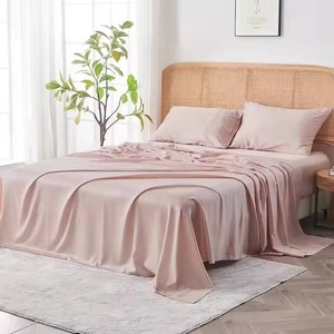 Drap de lit en bambou de qualité supérieure 300TC, uni, respirant, rafraîchissant, doux, pour chambre à coucher, hôtel, resort, spa, maison d'hôtes - Product Image 2
