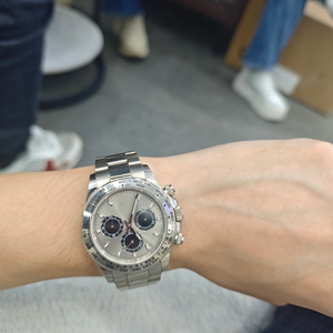 Reloj mecánico para hombre 904L, reloj mecánico de 40mm, 4130, automático, 100m, plateado, resistente al agua, reloj cronógrafo de lujo para hombre - Product Image 4