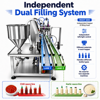 Machine de remplissage automatique NENOSUN à double buse de remplissage, pompe doseuse volumétrique servo pour sauces, sauces piquantes, confitures, beurre de cacahuète