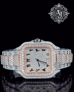 นาฬิกา AFAR JEWELS รุ่น Pass Diamond Tester สไตล์ฮิปฮอป ประดับเพชรหรูหรา สายสแตนเลสสตีลอัตโนมัติ เครื่อง Miyota ระบบอนาล็อก ขนาด 20 มม. - Product Image 1