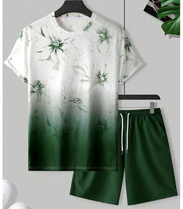 Camiseta blanca con estampado tropical de palmeras negras y veleros, camiseta de verano con diseño náutico inspirado en islas. - Product Image 2