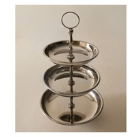 Support à gâteau décoratif de luxe avec cadre en métal style cristal pour événements élégants