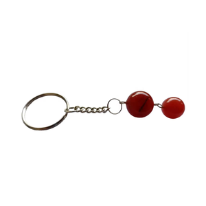 Llavero de cristal de alta calidad, cuentas redondas de cornalina roja, llavero de piedra natural, regalos para mujeres, venta al por mayor - Product Image 4