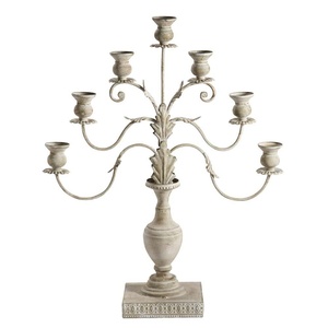 Rustic Finish Iron Candelabra <b>Candle</b> <b>Holder</b> For Festive Decor And Charming Home Interior Styling Display - Product Image 1