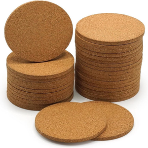 Wholesale Custom 10cm ABSorbent <b>Cork</b> Wood Drink <b>Coasters</b> Round Square Designs with Classic Style Printed <b>Cork</b> <b>Coaster</b> - Product Image 1