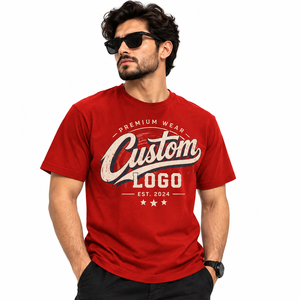 T-shirt blanc à manches courtes pour homme, imprimé circuit imprimé, col rond uni, style décontracté, coupe classique, 180g, sérigraphie écologique - Product Image 3