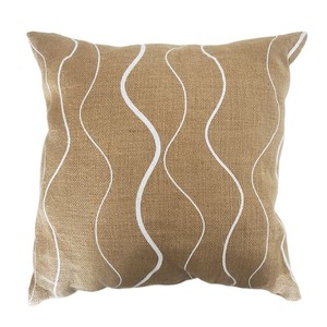 Funda de Cojín Rústica de Yute con Impresión de Logotipo Personalizado, Funda de Almohada Decorativa para Decoración del Hogar, Proveedor Mayorista - Product Image 3