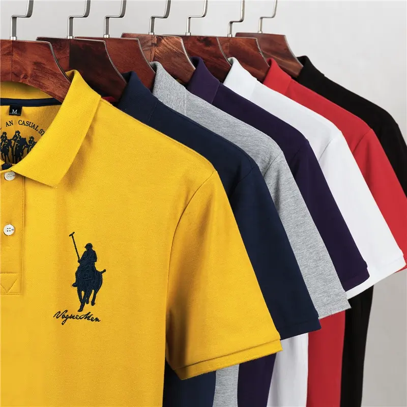 Polo Ralph Mens Polo Shirts Business Werkkleding Rechte Stand-Up En Trim De Body Vorm Zacht Ademend Smart Casual