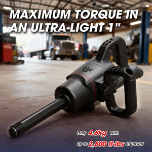 For Heavy Duty 1" <b>Pneumatic</b> Impact <b>Wrench</b> 6" Extended Anvil 4.6kg Lightweight High Torque 1600 Ft-lb Magnesium Alloy 1 Year - Product Image 2
