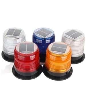 Feux de signalisation de sécurité à LED multicolores à montage magnétique, alimentés par énergie solaire, balise réfléchissante pour véhicule d'urgence - Product Image 1