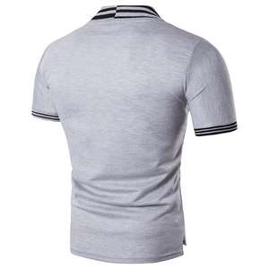 เสื้อโปโลชายลายทางแบบกำหนดเอง เสื้อโปโลชายไซส์ใหญ่ เสื้อกอล์ฟแขนสั้นชาย เสื้อโปโลลำลองชาย เสื้อโปโลเปล่าแบบยูนิเซ็กซ์ เสื้อยืดชายผ้าฝ้าย 100% - Product Image 6