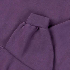 Sudadera con Capucha de Forro Polar para Mujer, Color Morado, Manga Larga, Color Sólido, Estilo Holgado, Informal, para Otoño, con Bolsillos, Transpirable - Product Image 6
