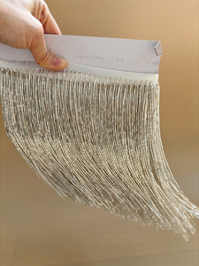 Ribete de flecos de alambre metálico trenzado antiguo de alta calidad, adornos de flecos de alambre chapado personalizados para cortinas y prendas de vestir - Product Image 3