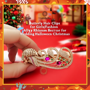 Butterfly Hair Clips for Girls-Fashion Alloy Rhinestone Decor for Wedding Halloween Christmas - Product Image 3
