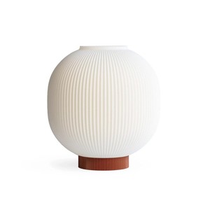 Lámpara de Mesa Redonda Moderna de Papel con Diseño Vertical Acanalado, Estilo Minimalista, Iluminación Interior - Product Image 4