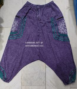 Patchwork algodón harem pantalones harem pijama algodón patchwork pijamas indio pijama nepalí algodón patchwork pijamas pantalones bohemios - Product Image 3