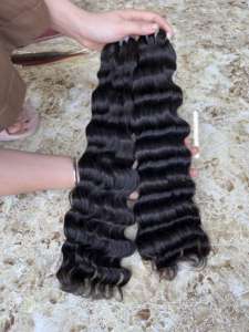 2024 Hot High Quality Long Deep Wave Bundle Vietnamese Human Hair Double Weft Training Heads for Black Women Vendors - Product Image 4