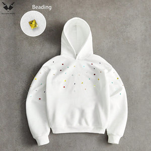 Sudaderas con capucha de lana premium para hombre, las más vendidas en diferentes colores, sudaderas gruesas con capucha para invierno, suministro al por mayor OEM/ODM - Product Image 2