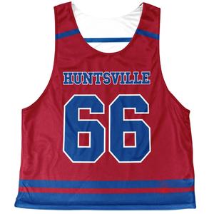 Pinnies de crosse réversibles sur mesure 100% polyester vêtements de sport durables respirants pour adultes et jeunes imprimés par sublimation - Product Image 1