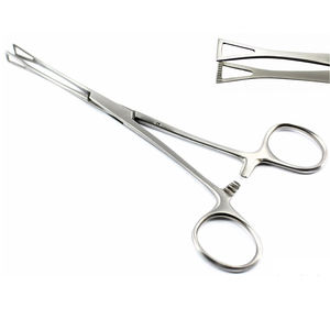 Pinces à éponges en acier chirurgical pour langue et septum, pinces à éponges Forester droites dentelées - Product Image 5