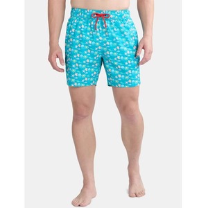 Shorts de Baño para Hombre, Azules, Estampados, con Cordón en la Cintura, Secado Rápido, Casuales - Product Image 4