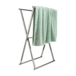Soporte decorativo de metal para toallas, estante de suelo para baño, para colgar ropa de baño, exhibición interior del hogar - Product Image 3