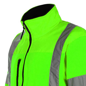 Custom Design Hi Vis Winter Workwear Safety <b>Jackets</b> Reflective Waterproof Windproof Quick Dry Hooded Thick <b>Long</b> Sleeves Unisex - Product Image 6