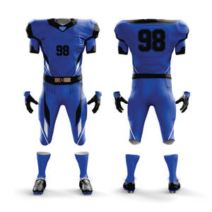 Uniforme de football américain professionnel pour hommes, personnalisé, à séchage rapide, respirant, protection UV, vêtements de sport à manches courtes, vêtements d'équipe - Product Image 1